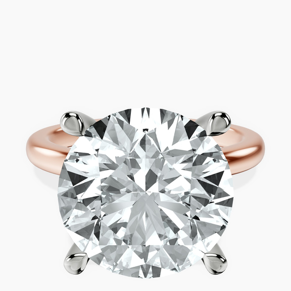 14kt Rose Gold Mildred Hidden Halo Solitaire Lab Diamond Ring front image