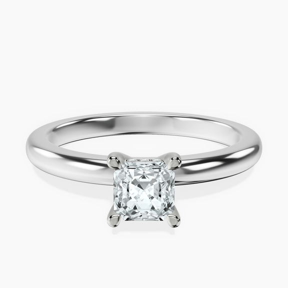 10kt White Gold Mildred Hidden Halo Solitaire Lab Diamond Ring front image