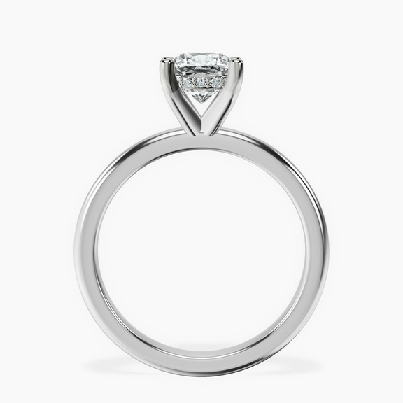 Platinum Mildred Hidden Halo Solitaire Lab Diamond Ring side right image one