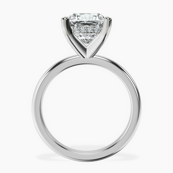 Platinum Mildred Hidden Halo Solitaire Lab Diamond Ring side right image one