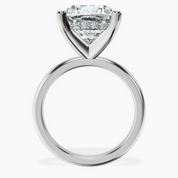 Platinum Mildred Hidden Halo Solitaire Lab Diamond Ring side right image one