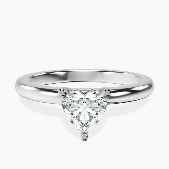 Platinum Mildred Hidden Halo Solitaire Lab Diamond Ring front image