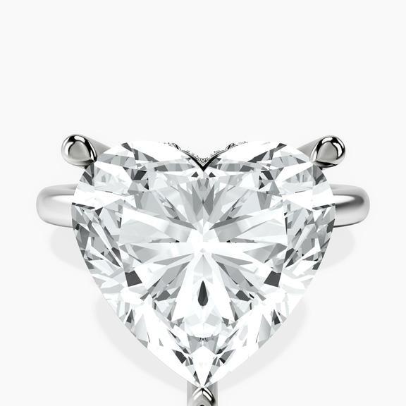 Platinum Mildred Hidden Halo Solitaire Lab Diamond Ring front image