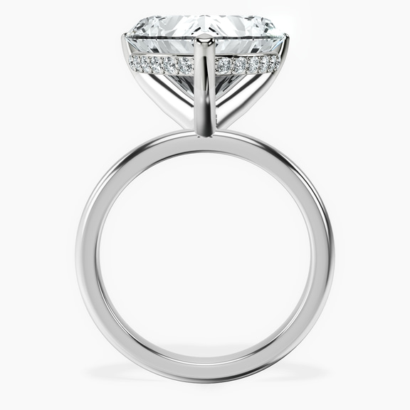 Platinum Mildred Hidden Halo Solitaire Lab Diamond Ring side right image one