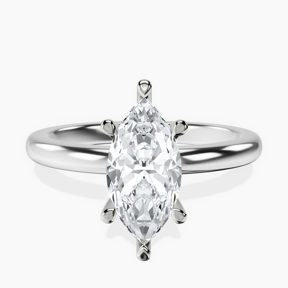 Platinum Mildred Hidden Halo Solitaire Lab Diamond Ring front image