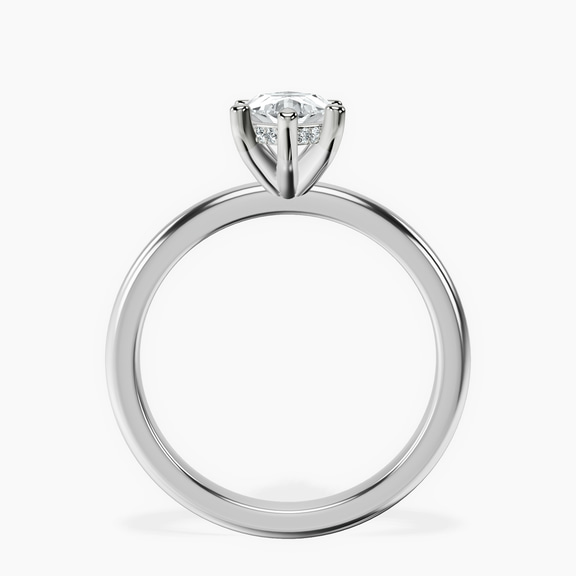 Platinum Mildred Hidden Halo Solitaire Lab Diamond Ring side right image one