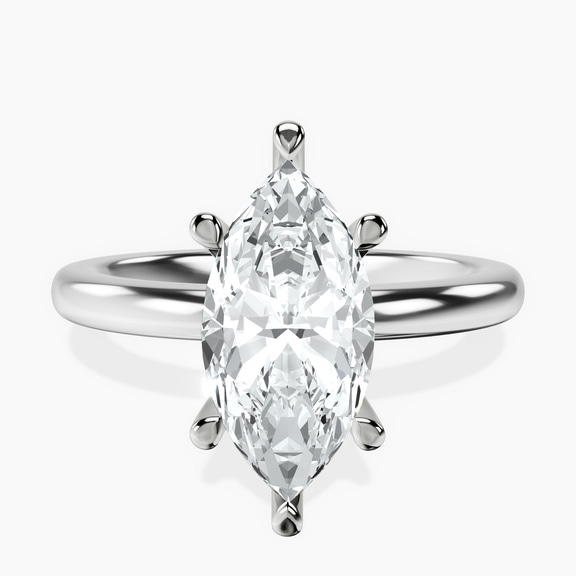 Platinum Mildred Hidden Halo Solitaire Lab Diamond Ring front image
