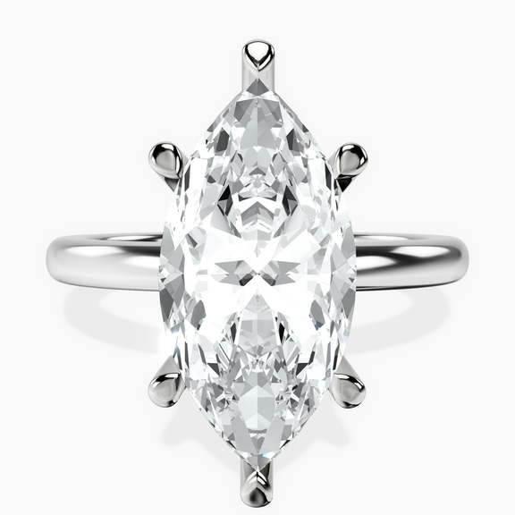 Platinum Mildred Hidden Halo Solitaire Lab Diamond Ring front image