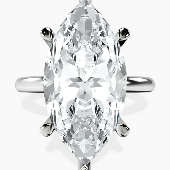 Platinum Mildred Hidden Halo Solitaire Lab Diamond Ring front image