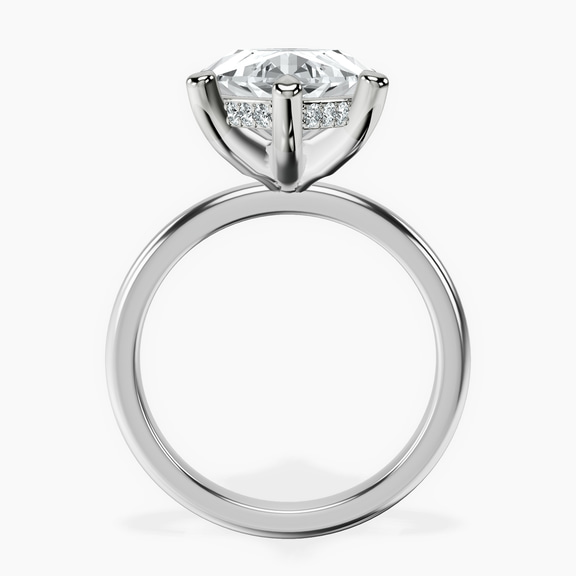 Platinum Mildred Hidden Halo Solitaire Lab Diamond Ring side right image one