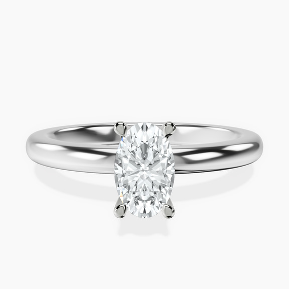 Platinum Mildred Hidden Halo Solitaire Lab Diamond Ring front image