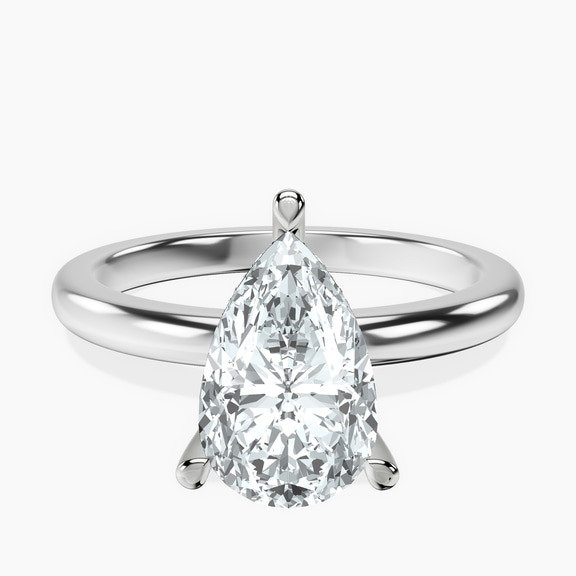 Platinum Mildred Hidden Halo Solitaire Lab Diamond Ring front image