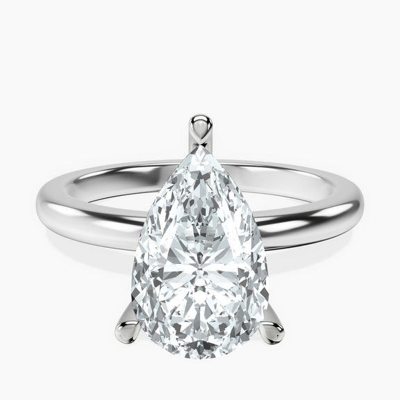 Platinum Mildred Hidden Halo Solitaire Lab Diamond Ring front image