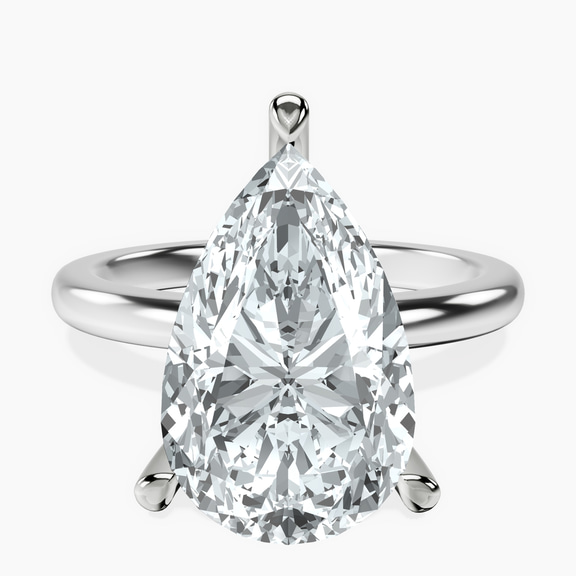 Platinum Mildred Hidden Halo Solitaire Lab Diamond Ring front image