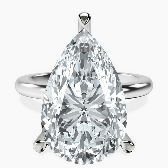 Platinum Mildred Hidden Halo Solitaire Lab Diamond Ring front image