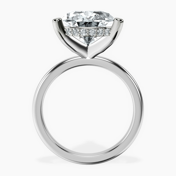 Platinum Mildred Hidden Halo Solitaire Lab Diamond Ring side right image one