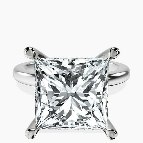 Platinum Mildred Hidden Halo Solitaire Lab Diamond Ring front image