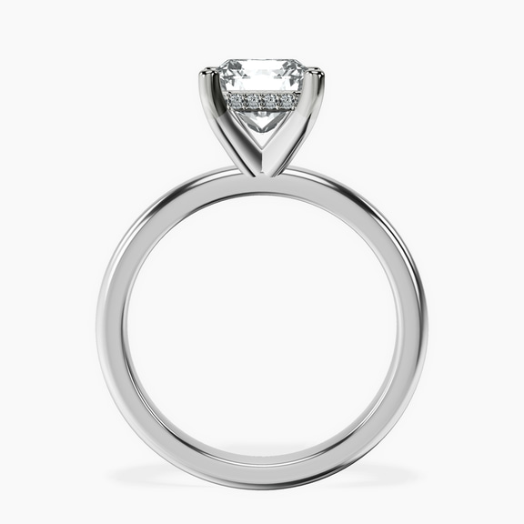 Platinum Mildred Hidden Halo Solitaire Lab Diamond Ring side right image one