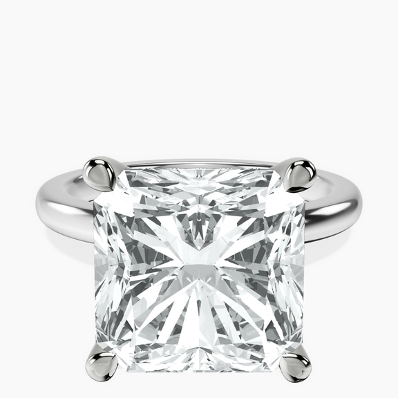 Platinum Mildred Hidden Halo Solitaire Lab Diamond Ring front image