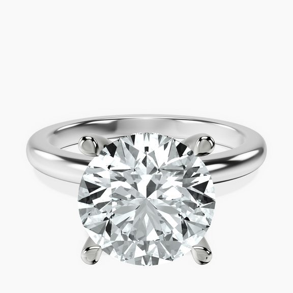 Platinum Mildred Hidden Halo Solitaire Lab Diamond Ring front image