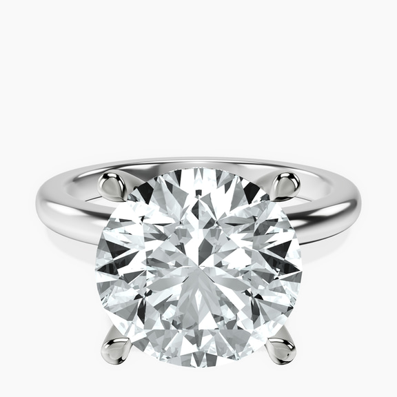 10kt White Gold Mildred Hidden Halo Solitaire Lab Diamond Ring front image