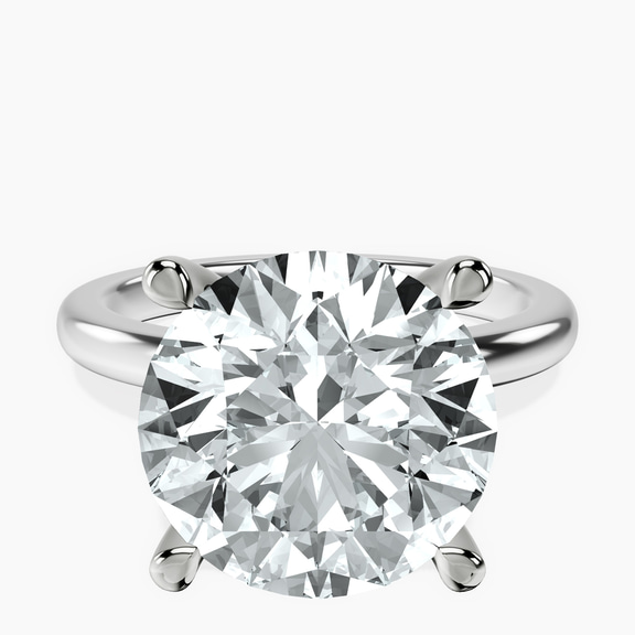 Platinum Mildred Hidden Halo Solitaire Lab Diamond Ring front image