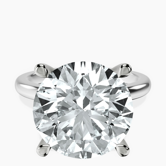 Platinum Mildred Hidden Halo Solitaire Lab Diamond Ring front image