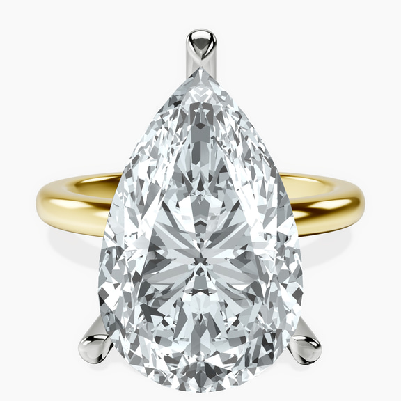 10kt Yellow Gold Mildred Hidden Halo Solitaire Lab Diamond Ring front image