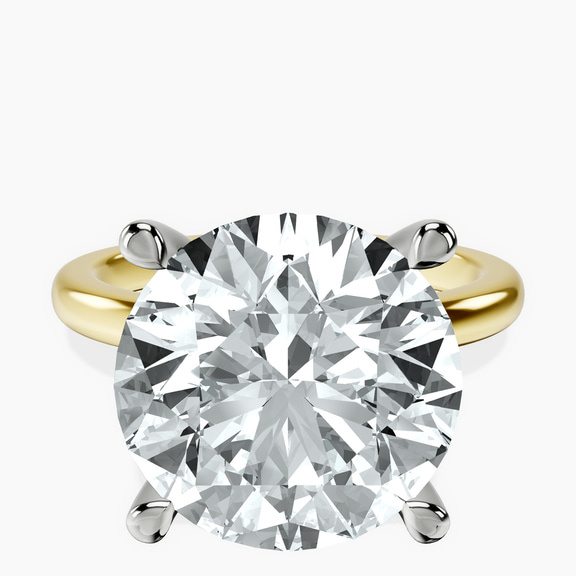 10kt Yellow Gold Mildred Hidden Halo Solitaire Lab Diamond Ring front image
