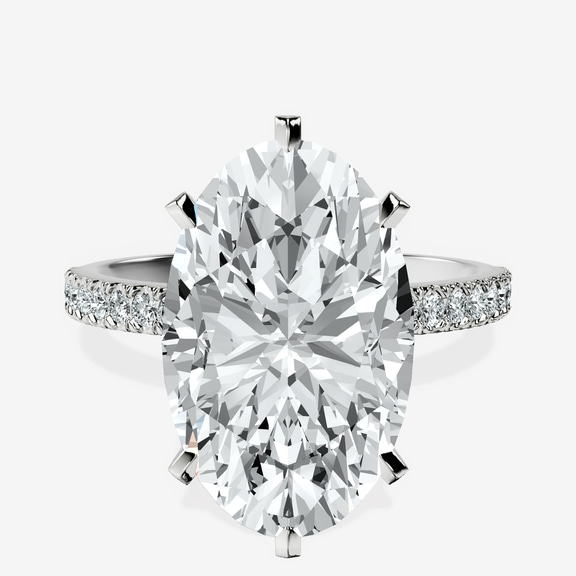 14kt White Gold Mereia Secret Halo Lab Diamond Ring front image