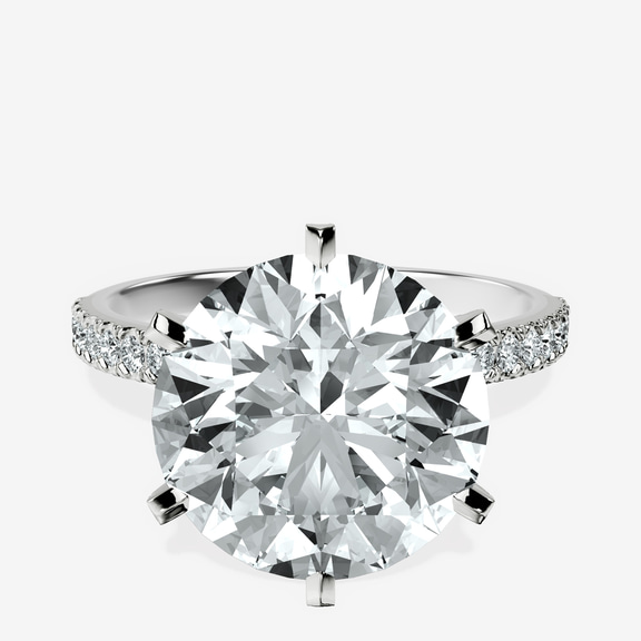 18kt White Gold Mereia Secret Halo Lab Diamond Ring front image