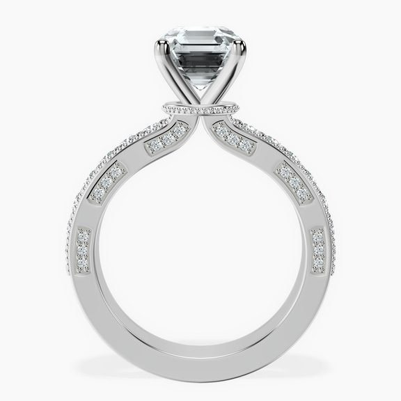 14kt White Gold Regalia Milgrain Lab Diamond Ring side right image one