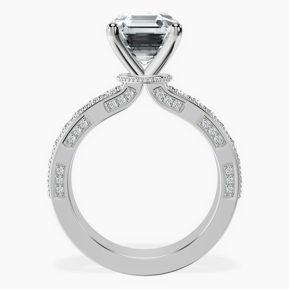 14kt White Gold Regalia Milgrain Lab Diamond Ring side right image one