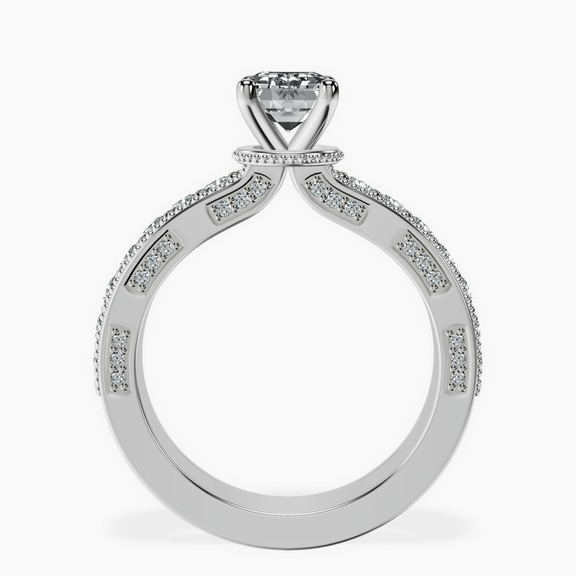 14kt White Gold Regalia Milgrain Lab Diamond Ring side right image one