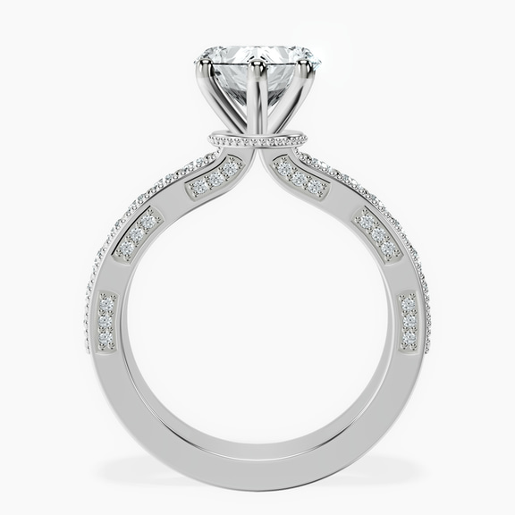 10ct White Gold Regalia Milgrain Lab Diamond Ring side right image one