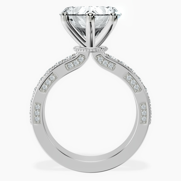 Platinum Regalia Milgrain Lab Diamond Ring side right image one