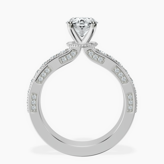 9ct White Gold Regalia Milgrain Lab Diamond Ring side right image one