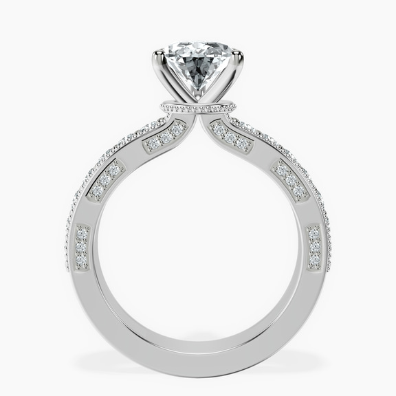 9ct White Gold Regalia Milgrain Lab Diamond Ring side right image one