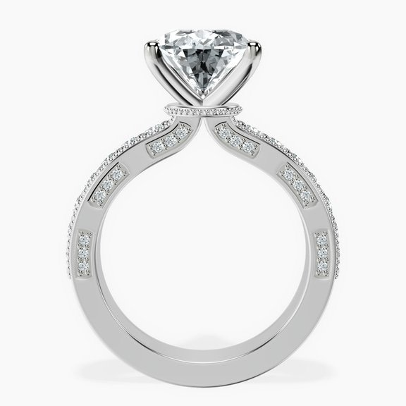 14kt White Gold Regalia Milgrain Lab Diamond Ring side right image one