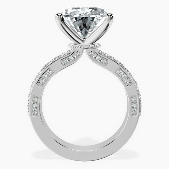 14kt White Gold Regalia Milgrain Lab Diamond Ring side right image one