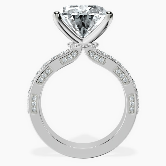 14kt White Gold Regalia Milgrain Lab Diamond Ring side right image one