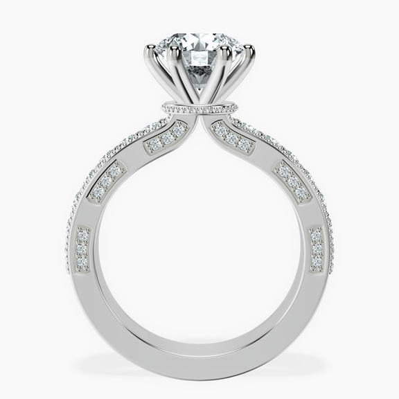 10ct White Gold Regalia Milgrain Lab Diamond Ring side right image one