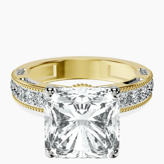 18kt Yellow Gold Regalia Milgrain Lab Diamond Ring front image