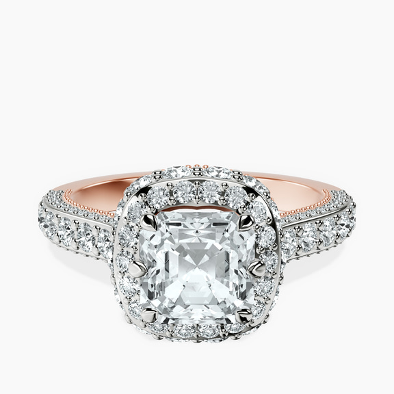 14ct Rose Gold Luxoré Vintage Allure Lab Diamond Ring front image