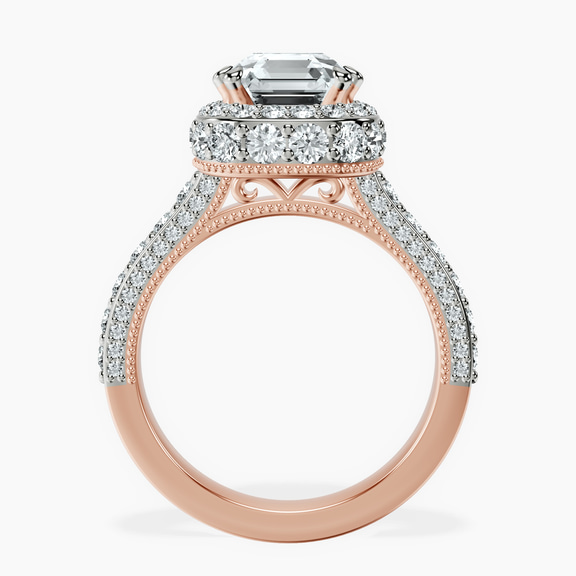 14ct Rose Gold Luxoré Vintage Allure Lab Diamond Ring side right image one