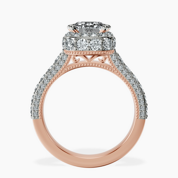18kt Rose Gold Luxoré Vintage Allure Lab Diamond Ring side right image one