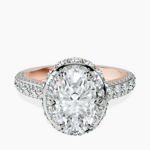 10kt Rose Gold Luxoré Vintage Allure Lab Diamond Ring front image