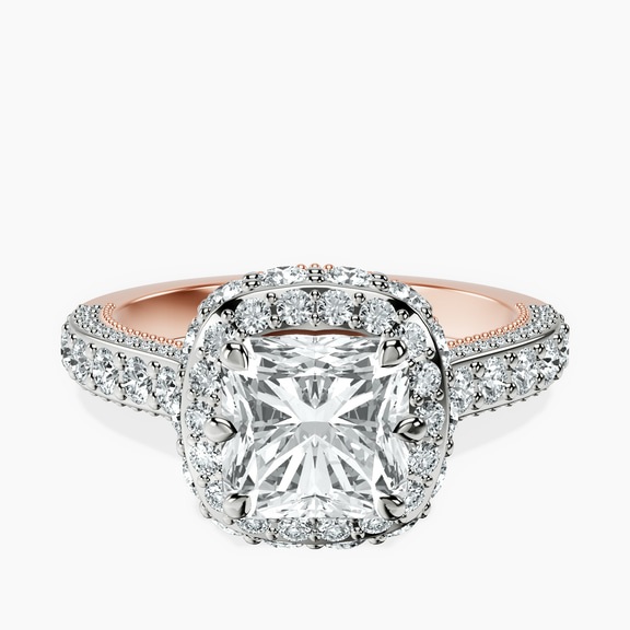 18kt Rose Gold Luxoré Vintage Allure Lab Diamond Ring front image