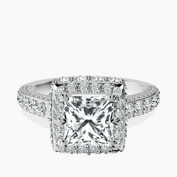 Platinum Luxoré Vintage Allure Lab Diamond Ring front image