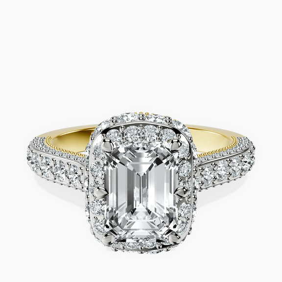 18ct Yellow Gold Luxoré Vintage Allure Lab Diamond Ring front image